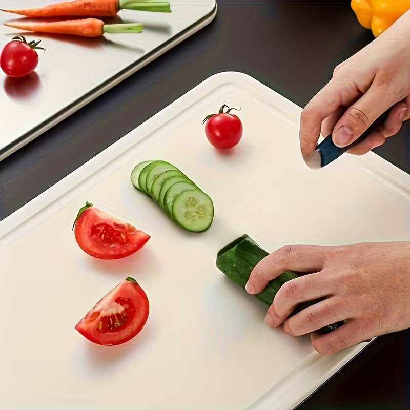Professional Dual-Sided Stainless Steel Cutting Board - Food-Safe
